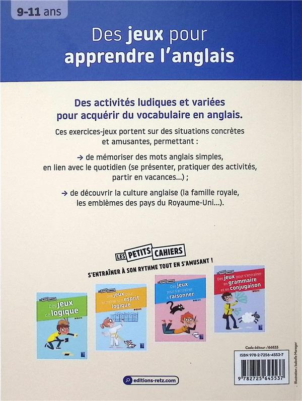 Quatrième de couverture de « Des jeux pour apprendre l'anglais : 9-11 ans »