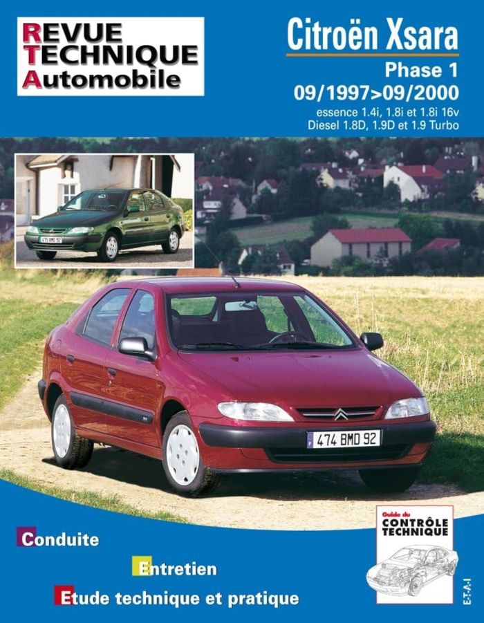 Couverture du livre « CITROEN XSARA - PHASE 1, 09-1997, 09-2000 » de Etai, librairie Les Contes Infusés à Corte