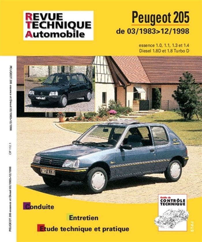 Couverture du livre « PEUGEOT 205 - DE 03-1983 > 12-1998 » de Etai, librairie Les Contes Infusés à Corte