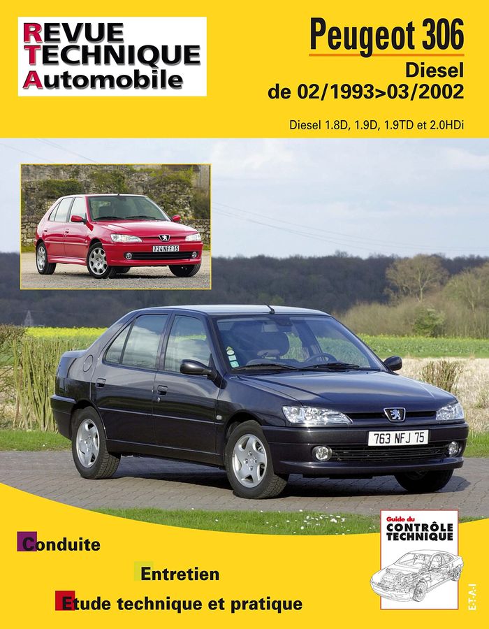 Couverture du livre « PEUGEOT 306 - DIESEL DE 02-1993 > 03-2002 » de Etai, librairie Les Contes Infusés à Corte