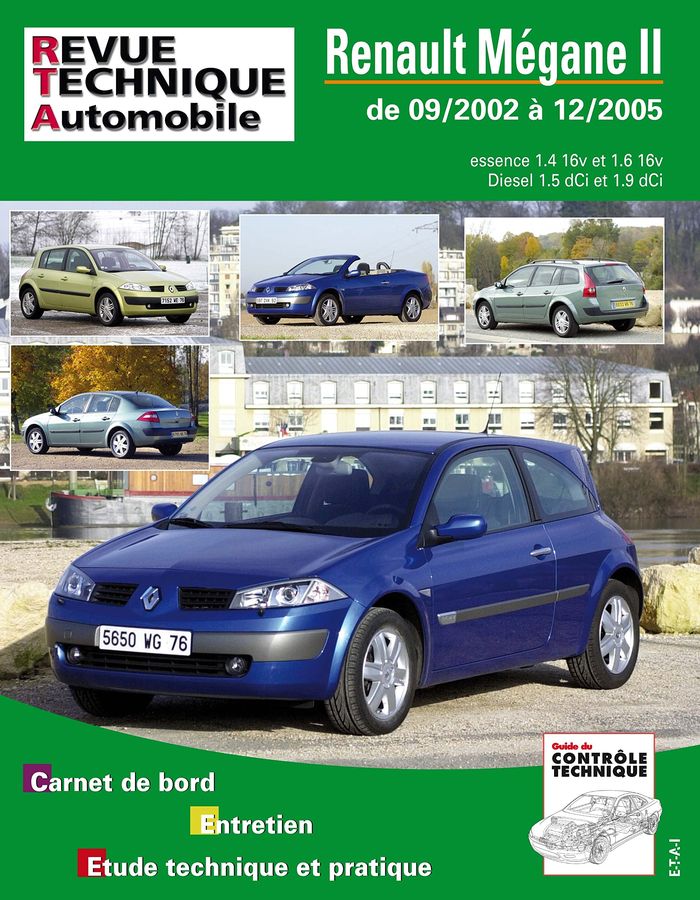 Couverture du livre « RTA 121.1 RENAULT MEGANE 2 ESSENCE ET DIESEL » de Etai, librairie Les Contes Infusés à Corte