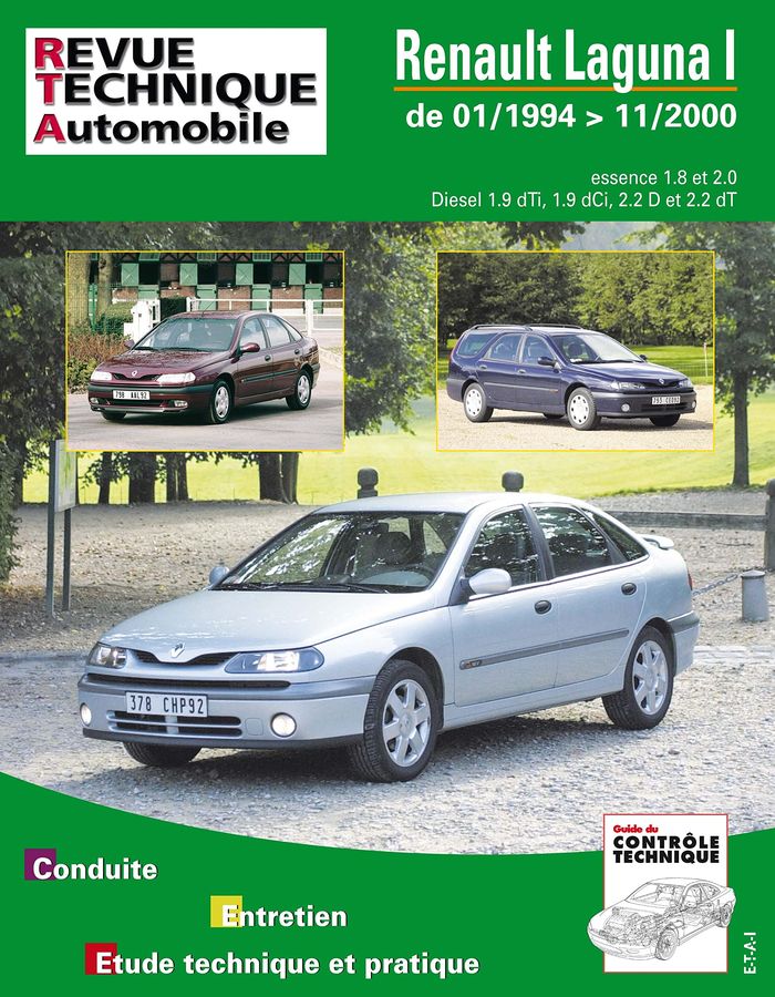 Couverture du livre « RENAULT LAGUNA I - DE 01-1994>11-2000 » de Etai, librairie Les Contes Infusés à Corte