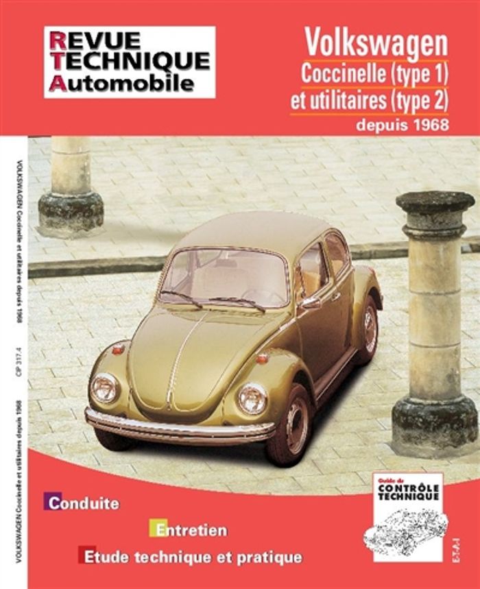 Couverture du livre « VOLKSWAGEN - COCCINELLE (TYPE1) ET UTILITAIRES (TYPE2) » de Etai, librairie Les Contes Infusés à Corte