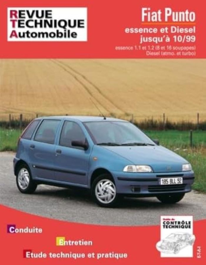 Couverture du livre « FIAT PUNTO - MOTEURS ESSENCE 1.1 ET 1.2, MOTEUR TURBO DIESEL » de Etai, librairie Les Contes Infusés à Corte