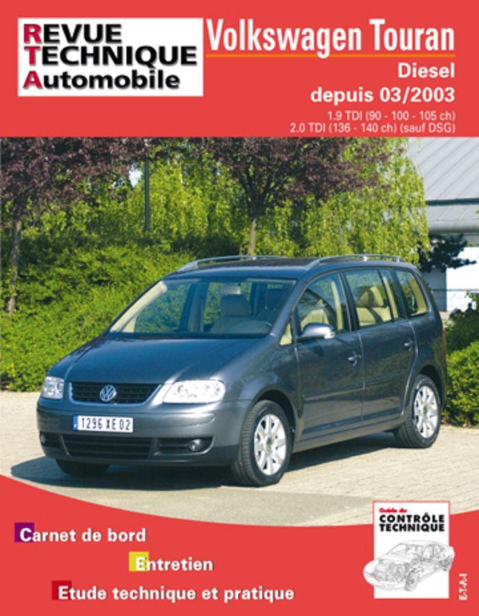 Couverture du livre « VOLKSWAGEN TOURAN - DIESEL, DEPUIS 03-2003 » de Etai, librairie Les Contes Infusés à Corte