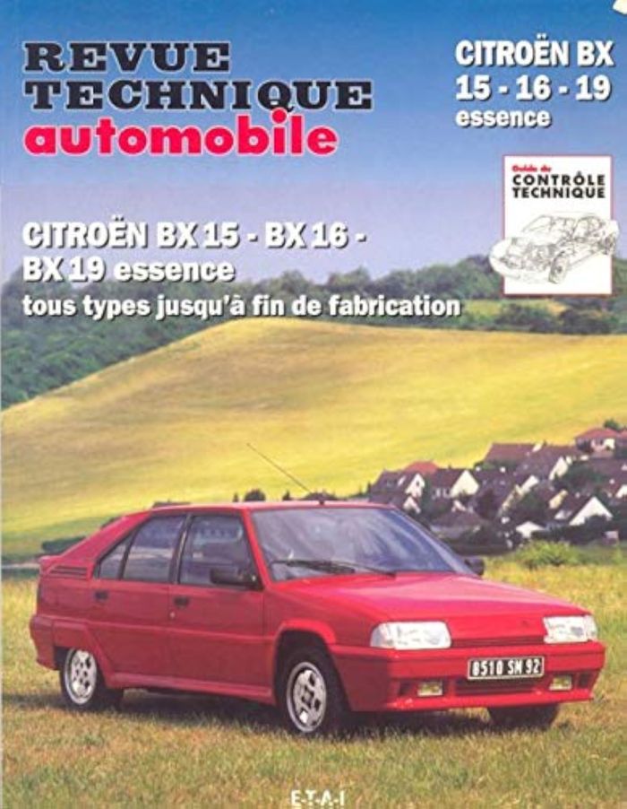 Couverture du livre « CITROEN BX 15, BX 16, BX 19 - ESSENCE » de Etai, librairie Les Contes Infusés à Corte