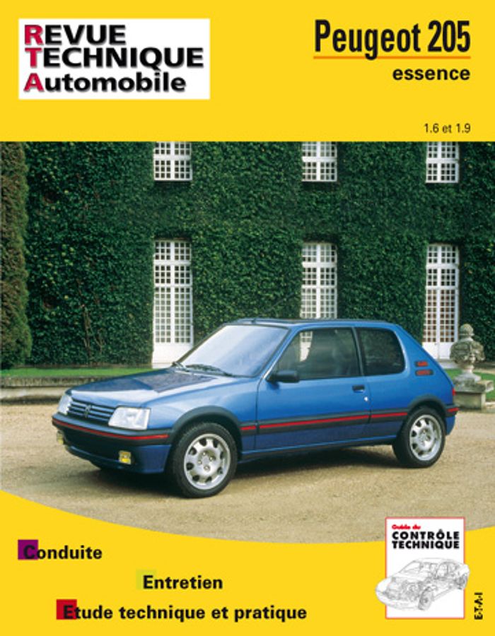 Couverture du livre « PEUGEOT 205 ESSENCE - MOTEURS 1.6 ET 1.9 » de Etai, librairie Les Contes Infusés à Corte