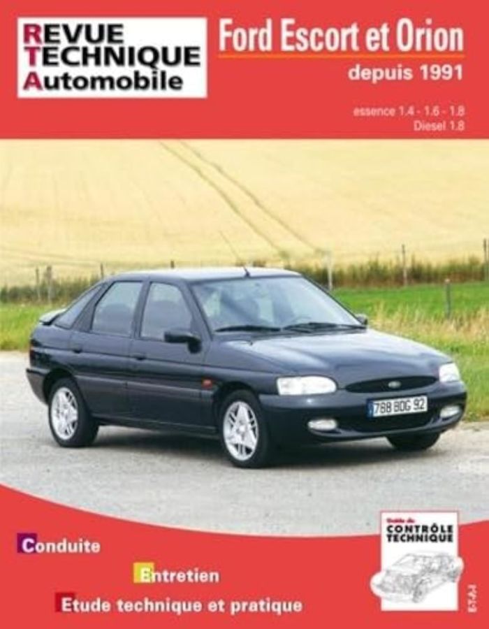 Couverture du livre « FORD ESCORT ET ORION - ESSENCE 1.4L, 1.6L ET 1.8L, DIESEL 1.8L » de Etai, librairie Les Contes Infusés à Corte