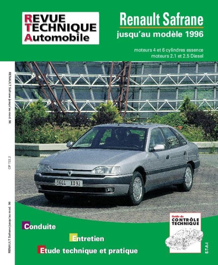 Couverture du livre « RENAULT SAFRANE - PHASE 1, JUSQU'AU MOD. 96 » de Etai, librairie Les Contes Infusés à Corte