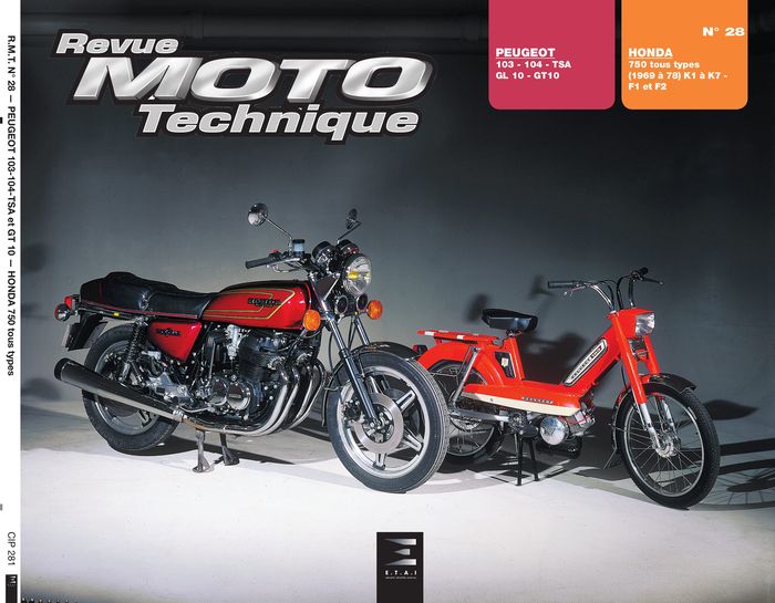 Couverture du livre « RMT 28 PEUGEOT 103-104 TSA-GL-GT 10/HONDA CB 750 » de Etai, librairie Les Contes Infusés à Corte