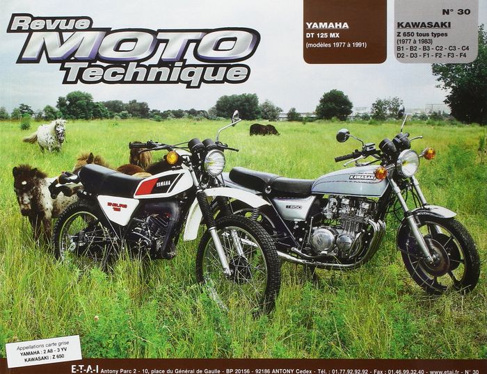 Couverture du livre « RMT 30.1 YAMAHA DT125 MX (77/88)-KAWA Z 650 (77/83) » de Etai, librairie Les Contes Infusés à Corte
