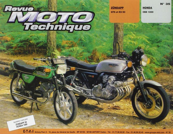 Couverture du livre « RMT 35 ZUNDAPP KS-GTS 50/HONDA CBX 1000 (78/82) » de Etai, librairie Les Contes Infusés à Corte