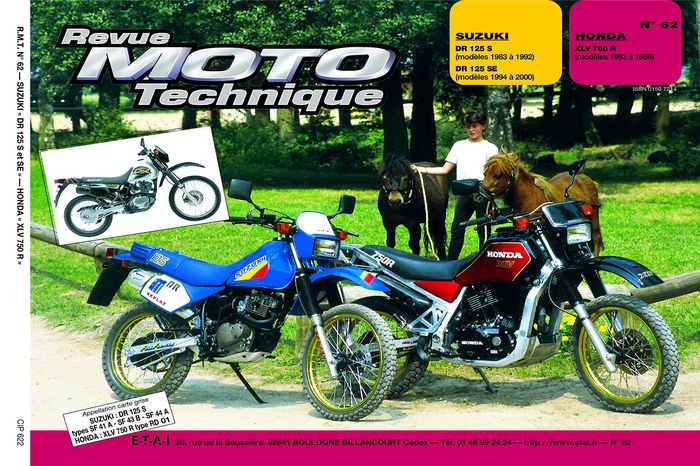 Couverture du livre « RMT 62.2 SUZUKI DR 125 S/HONDA XLV 750 RD ET RF » de Etai, librairie Les Contes Infusés à Corte
