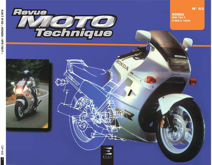 Couverture du livre « RMT 63.2 HONDA VFR 750 F (1986 A 1988) » de Etai, librairie Les Contes Infusés à Corte