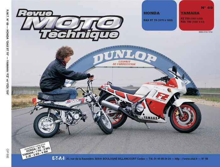 Couverture du livre « RMT 69.2 HONDA ST70 DAX/YAMAHA FZ750-FZX 750(87/88) » de Etai, librairie Les Contes Infusés à Corte