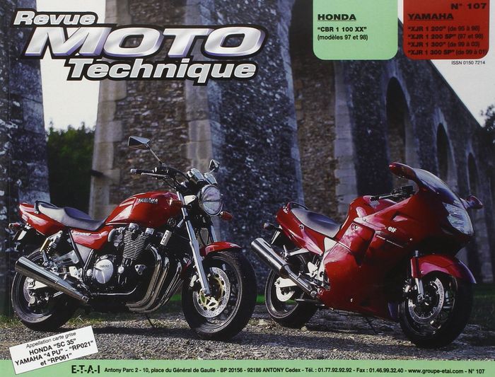 Couverture du livre « RMT 107.3 HONDA CBR.(97) & YAMAHA XJR (95>03) » de Etai, librairie Les Contes Infusés à Corte