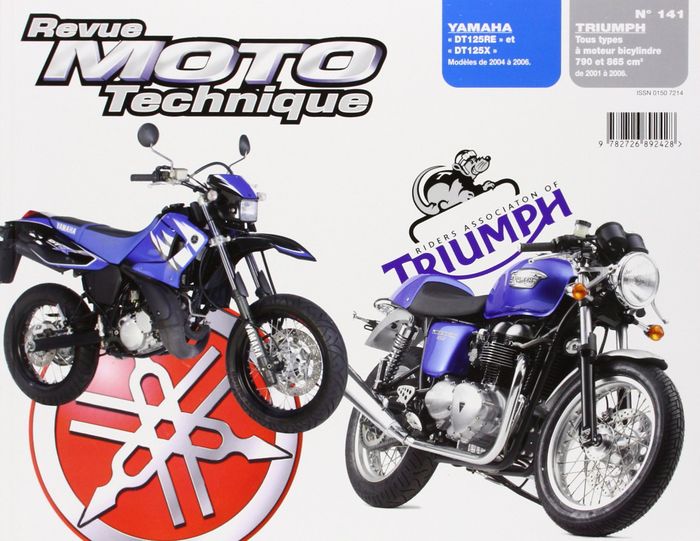 Couverture du livre « RMT 141.1 YAMAHA DT125RE & X/TRIUMPH T.TYPES 790-865 » de Etai, librairie Les Contes Infusés à Corte