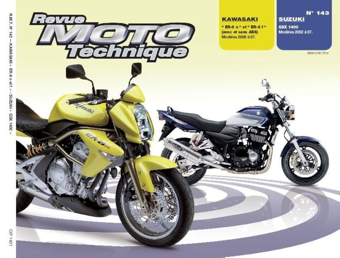 Couverture du livre « RMT 143.1 KAWASAKI ER-6N/6F(06)SUZUKI GSX 1400 02/07 » de Etai, librairie Les Contes Infusés à Corte