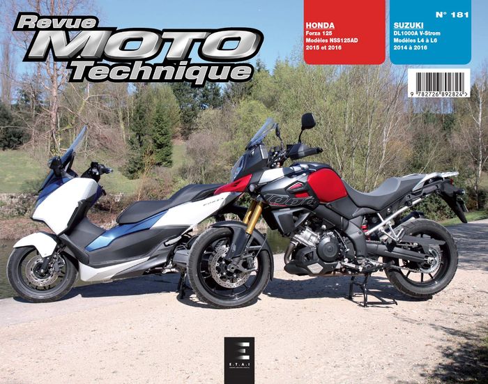 Couverture du livre « RMT 181 FORZA 125(2015>16)+SUZUKI V-STROM 1000(14>16 », librairie Les Contes Infusés à Corte