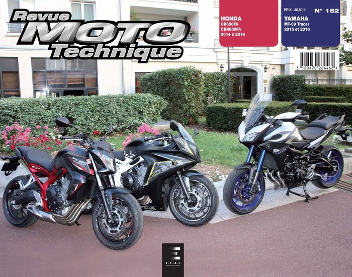 Couverture du livre « RMT 182 MT-09 TRACER(2015>2016)+CBR650FAE(2014>2011) », librairie Les Contes Infusés à Corte
