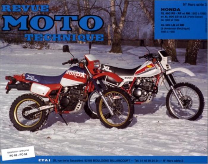 Couverture du livre « RMT HS 3.1 HONDA XL 600 RD-RF-RH (83/88)XL 600 LD-LE » de Etai, librairie Les Contes Infusés à Corte