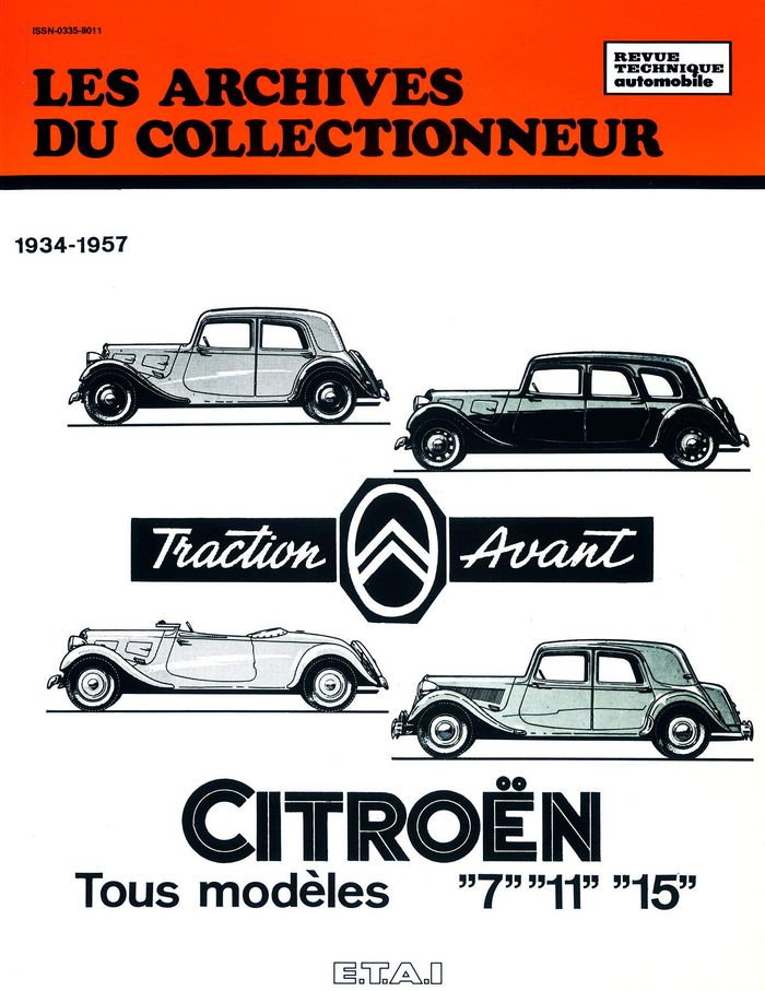 Couverture du livre « CITROEN - TOUS MODELES 7, 11, 15 » de Etai, librairie Les Contes Infusés à Corte