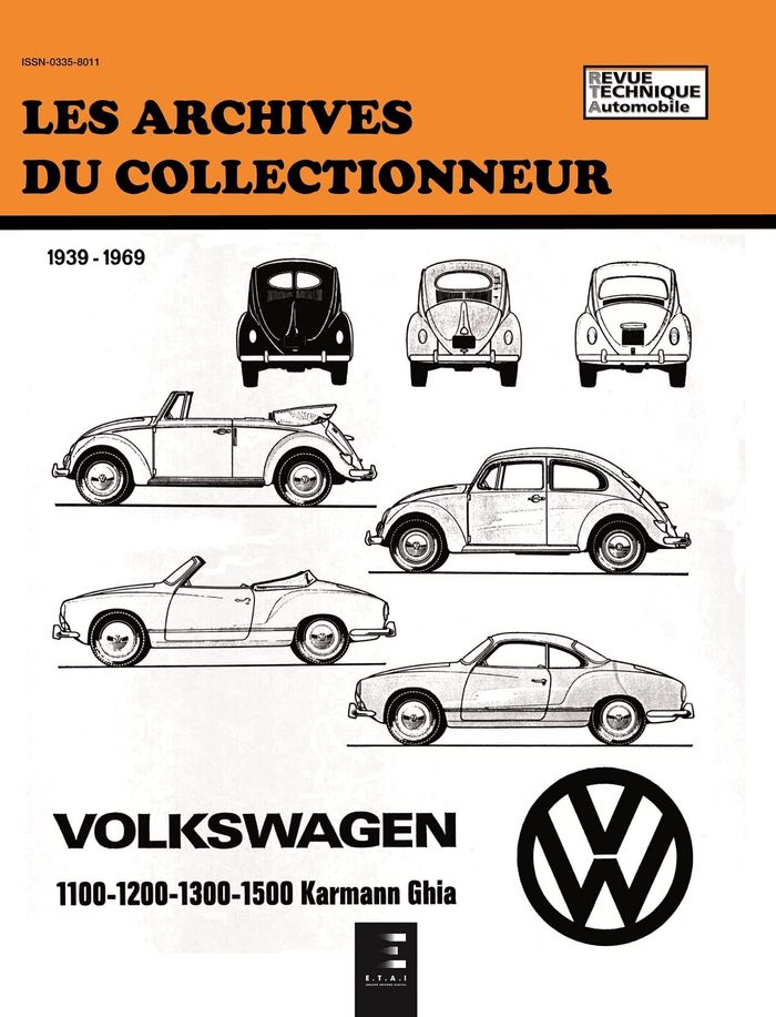 Couverture du livre « VOLKSWAGEN 1100 1200 1300 1500 KARMANN GHIA (N 20) » de Etai, librairie Les Contes Infusés à Corte