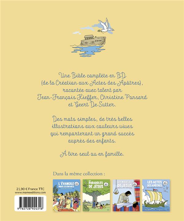 Quatrième de couverture de « LA BIBLE POUR LES ENFANTS EN BD »