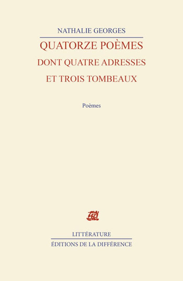 Couverture du livre « QUATORZE POEMES DONT QUATRE ADRESSES ET TROIS TOMBEAUX » de Xxx, librairie Les Contes Infusés à Corte