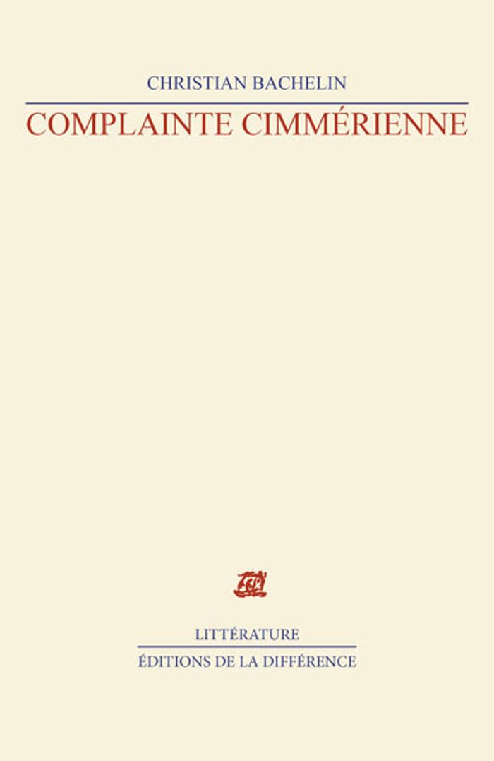 Couverture du livre « COMPLAINTE CIMMERIENNE » de Xxx, librairie Les Contes Infusés à Corte