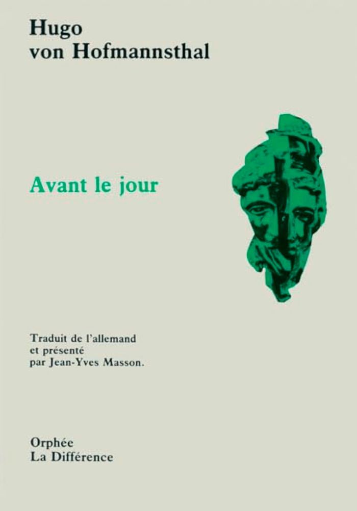 Couverture du livre « AVANT LE JOUR » de Hofmannsthal H V., librairie Les Contes Infusés à Corte
