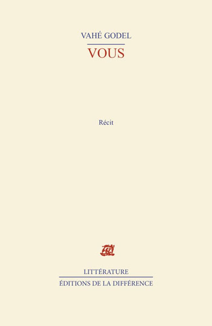 Couverture du livre « VOUS » de Vahe Godel, librairie Les Contes Infusés à Corte