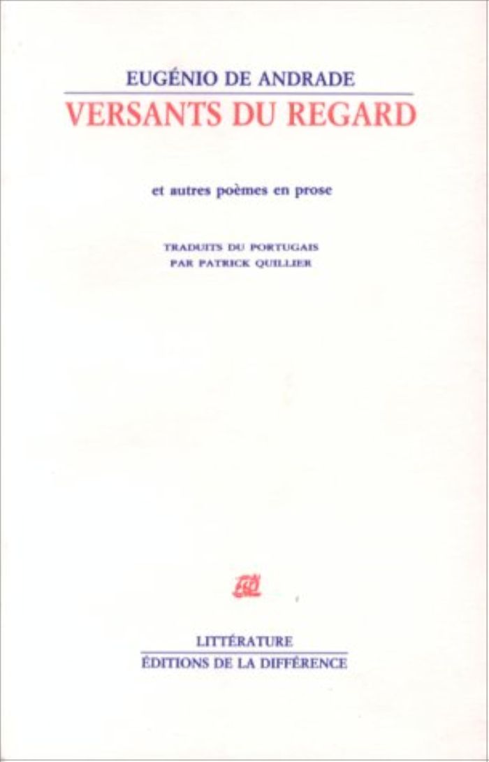 Couverture du livre « VERSANTS DU REGARD ET AUTRES POEMES » de De Andrade Eugenio, librairie Les Contes Infusés à Corte