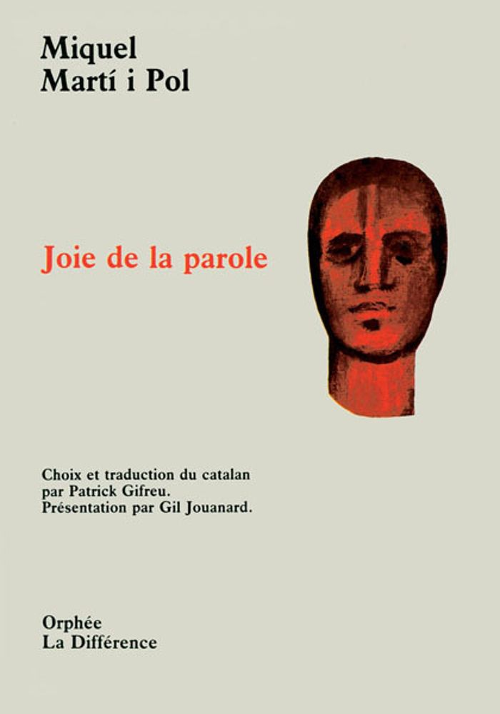 Couverture du livre « JOIE DE LA PAROLE » de Marti I Pol Miquel, librairie Les Contes Infusés à Corte