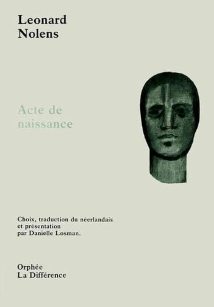 Couverture du livre « ACTE DE NAISSANCE » de Leonard Nolens, librairie Les Contes Infusés à Corte