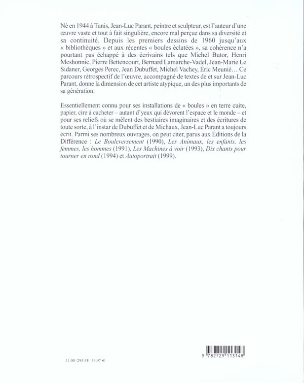 Quatrième de couverture de « LE GRAND LIVRE DE JEAN-LUC PARANT »