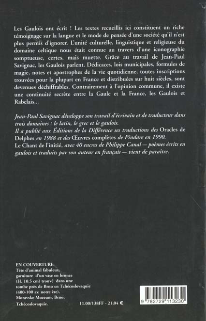 Quatrième de couverture de « MERDE A CESAR. LES GAULOIS, LEURS ECRITS RETROUVES, RASSEMBLES, TRADUITS ET COMMENTES »