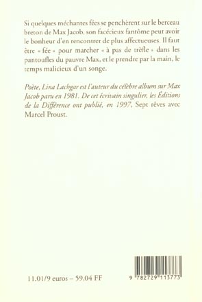 Quatrième de couverture de « LES PANTOUFLES DE MAX JACOB »
