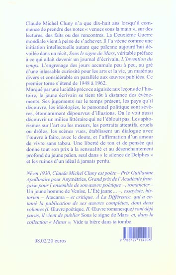 Quatrième de couverture de « L'INVENTION DU TEMPS T1 LE SILENCE DE DELPHES »