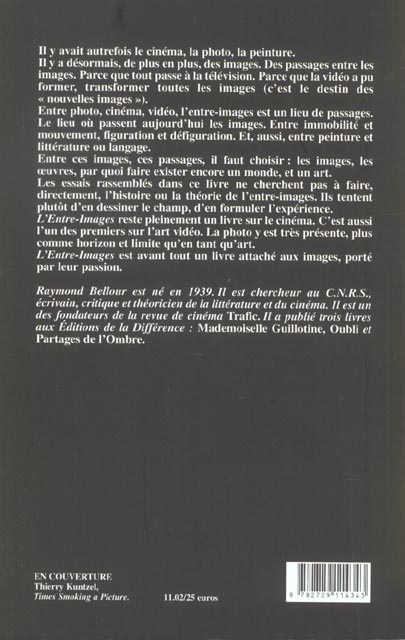 Quatrième de couverture de « L'ENTRE IMAGES »