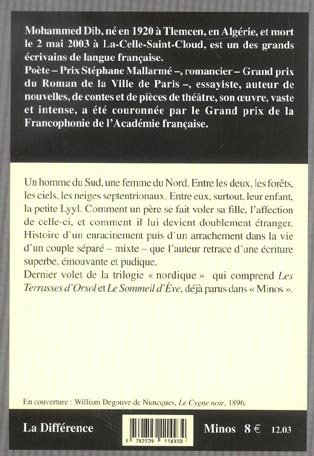 Quatrième de couverture de « NEIGES DE MARBRE »