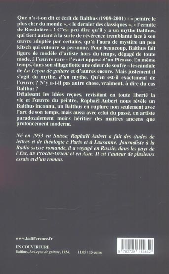 Quatrième de couverture de « LE PARADOXE DE BALTHUS »