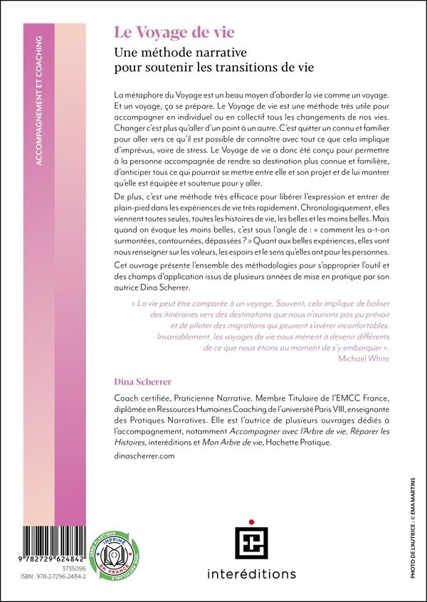 Quatrième de couverture de « Le voyage de vie : une méthode narrative pour soutenir les transitions de vie »