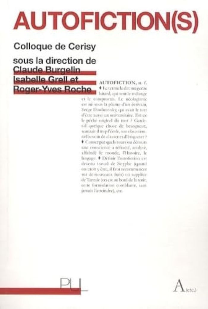 Couverture du livre « AUTOFICTION(S) - COLLOQUE DE CERISY », librairie Les Contes Infusés à Corte