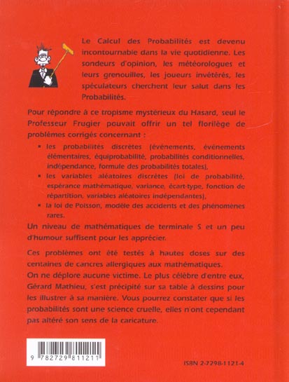 Quatrième de couverture de « PETITS PROBLEMES QUOTIDIENS DE PROBABILITES AVEC LEURS SOLUTIONS »