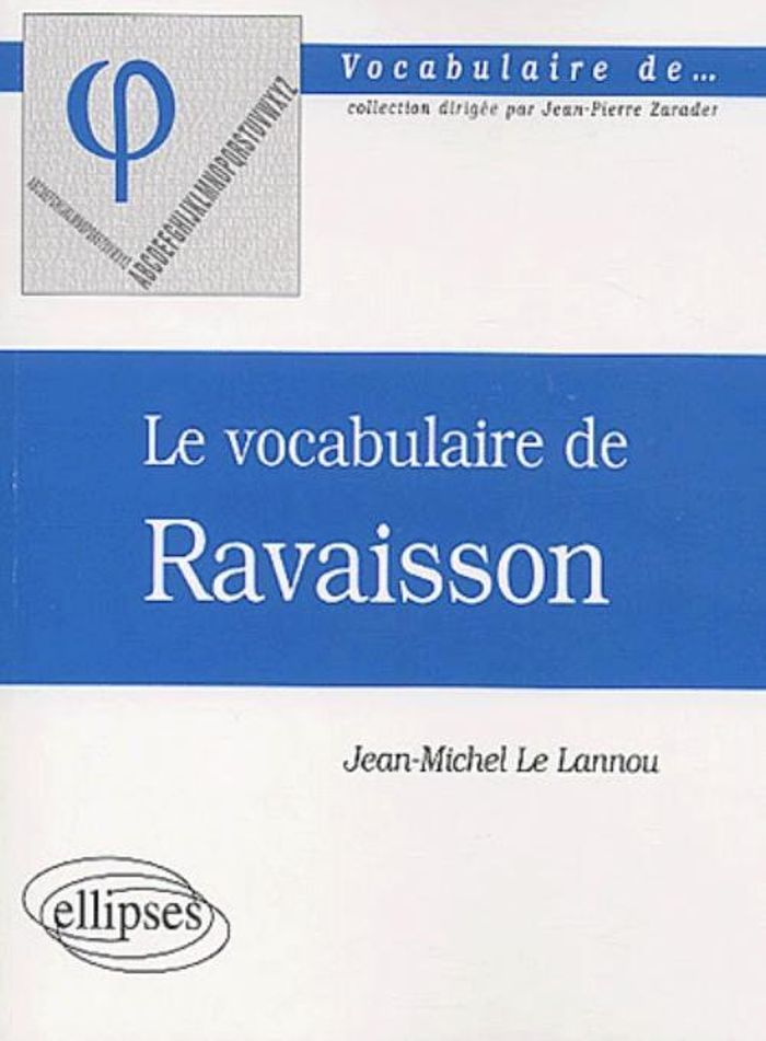Couverture du livre « VOCABULAIRE DE RAVAISSON (LE) » de Lannou Le, librairie Les Contes Infusés à Corte