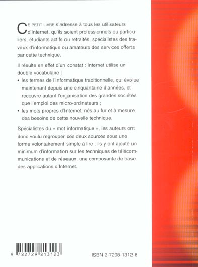 Quatrième de couverture de « PETIT DICTIONNAIRE INTERNET »