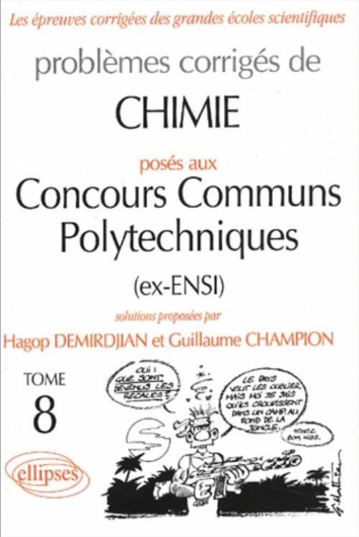 Couverture du livre « CHIMIE CONCOURS COMMUNS POLYTECHNIQUES (CCP) 2000-2001 - TOME 8 », librairie Les Contes Infusés à Corte