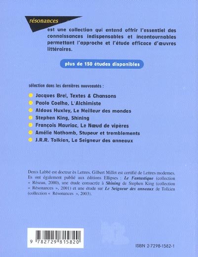 Quatrième de couverture de « ROWLING, HARRY POTTER A L'ECOLE DES SORCIERS »