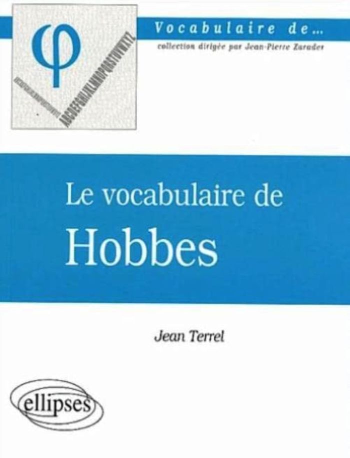 Couverture du livre « VOCABULAIRE DE HOBBES (LE) », librairie Les Contes Infusés à Corte